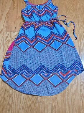 Paper Doll girl dress blue high low, size 12.
